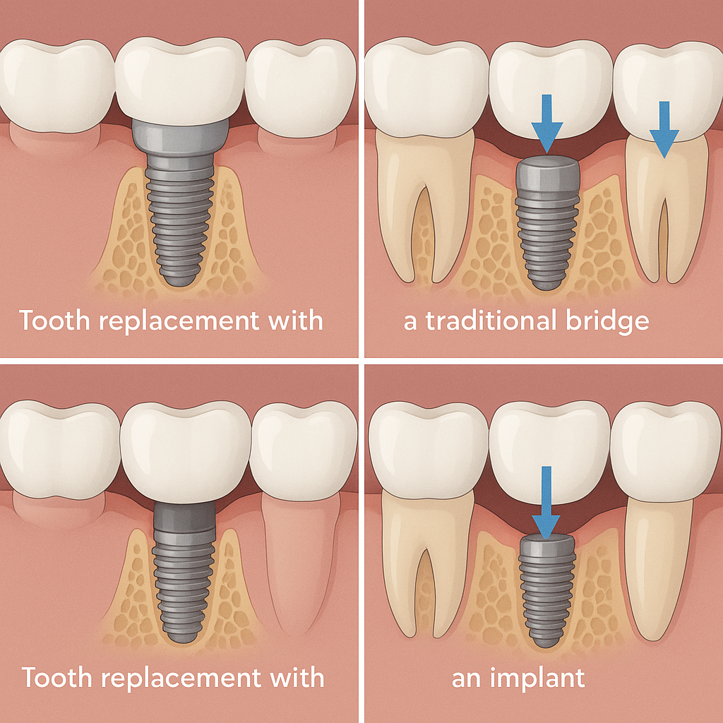 Dental Implants vs. Bridges: Which is the Better Tooth Replacement Option?